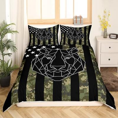 Five pointed Star 3D Abstract Tiger Wildlife Duvet