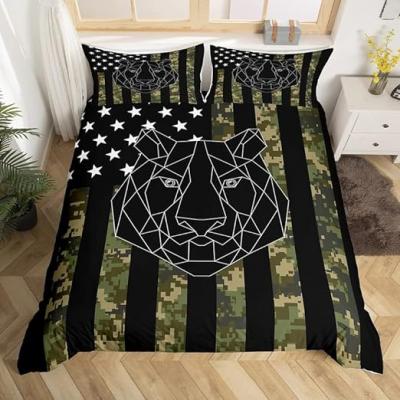 Five pointed Star 3D Abstract Tiger Wildlife Duvet